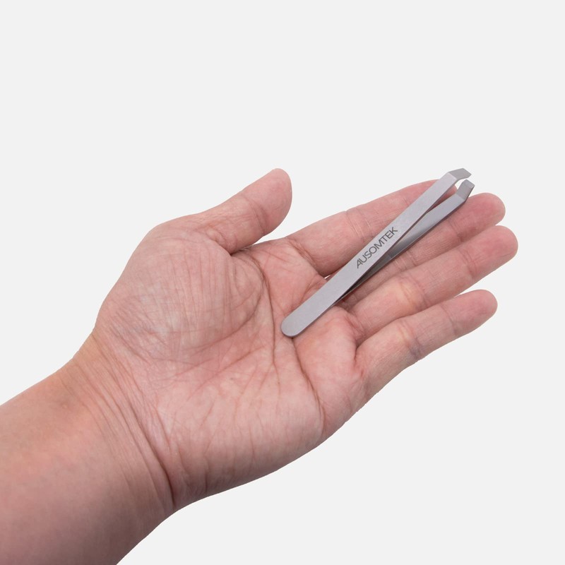 AUSOMTEK ヒゲピンセット 髭抜き 毛抜き 白髪抜きピンセット ステンレス製 細毛ピンセット 眉毛ツール 5mm精密先幅 シアン