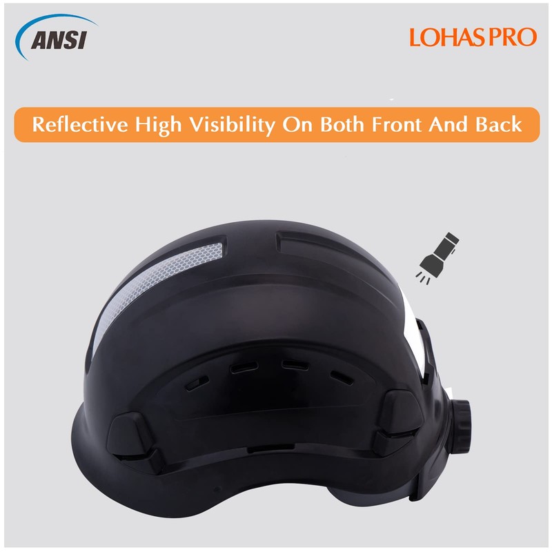 LOHASPRO Hard Hats Construction Worker OSHA Hardhat ANSI Z89.1 Approved