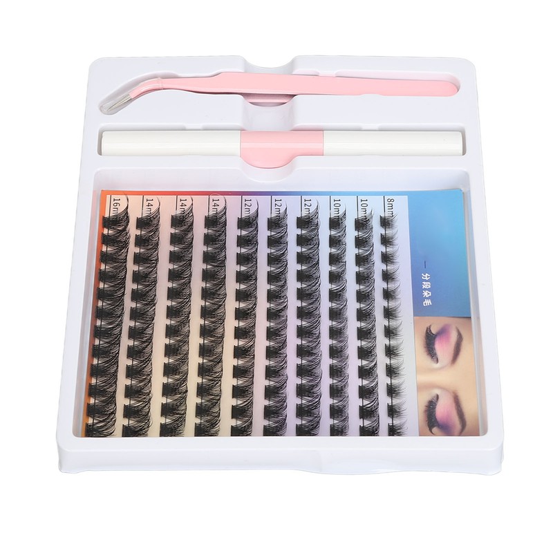 DIY Eyelash Extension Kit 120pcs Clusters 8‑16mm Individual Lash Extension
