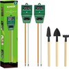  SONKIR MS02 3-in-1 Soil Tester: Soil Moisture, Light, and pH Meter for Plant Care - Gardening Tool Kit Ideal for Garden, Lawn, Farm, Indoor & Outdoor Use (Green)