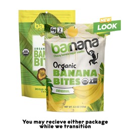Barnana Organic Chewy Banana Bites, Original, 3.5 Ounce (Pack of 12)