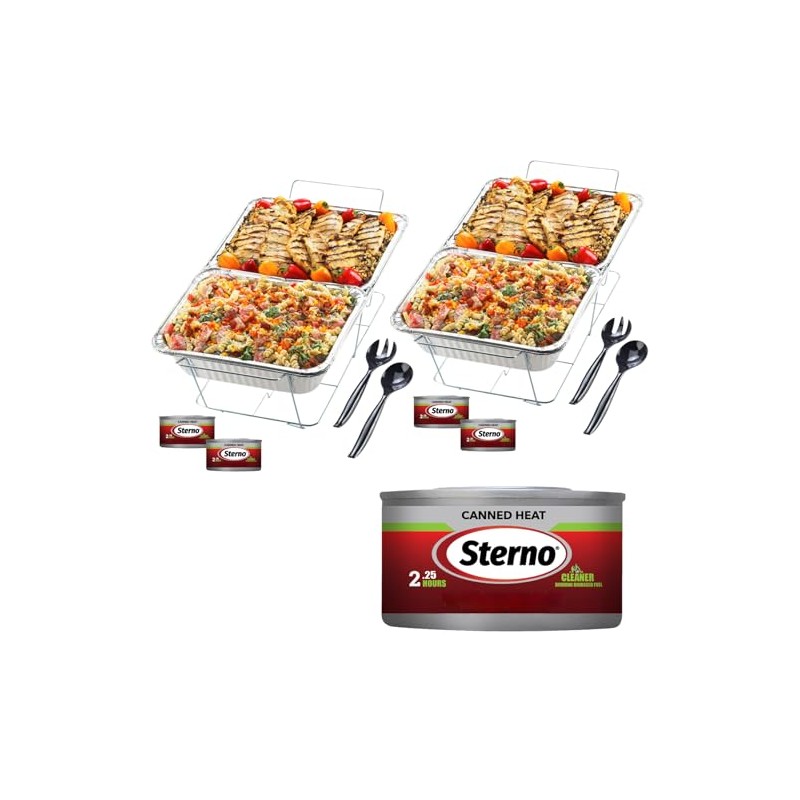 Sterno Buffet Kit Disposable Chafing Dish Buffet Set - Chafing