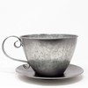 Boston Warehouse 35627 - Taza y platillo, metal galvanizado