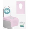 FOGOSO 50 Pack Disposable Toilet Seat Covers 16x24 Inch Extra
