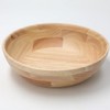 Nitori 8964236 Wooden Bowl, Round Bowl, Rubber, 9.4 inches (24