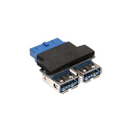 InLine 33444I USB 3.0 Adaptor / 2x Female A to 19-Pin Motherboard Connection 1 Stck