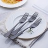 Matte Black Dinner Fork, GoGeiLi Stainless Steel Satin Finish 8.0-inch