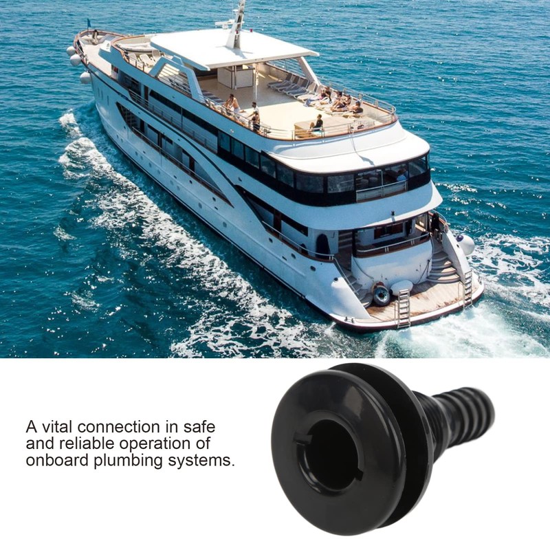 Qiilu Thru hull fitting 3/4 Boat Through Hull Connector 3/4in