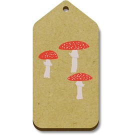 10 x 'Red Mushrooms' 66mm x 34mm Gift Tags (TG00121181)