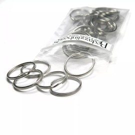 Bedazzlinbeads 30 Plain Silver Nickel Colored 20mm Iron Double Ring S Split Key Ring Splitrings