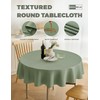 Decorelia Textured Fabric 60 Inch Round Tablecloth, Water Resistant Circular