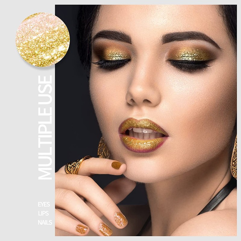 Glitter Eyeshadow Durable Shiny Diamond Shimmer Glitter Eyeshadow Highly Pigmented