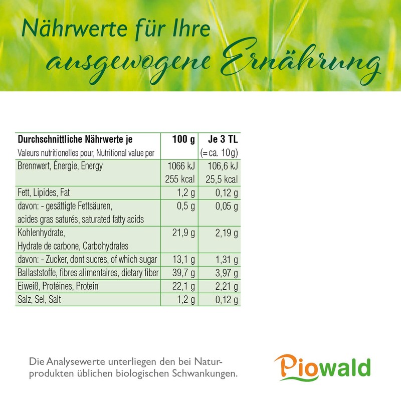 Organic Broccoli Powder - 500 g Storage Pack