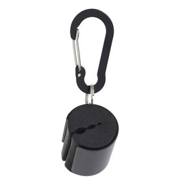 ESFUERZO Rod Holder, Fishing, Carabiner, Palm Size, Rod Holster, Rod Clip, Rod Keeper, Rod Stand, Rod Holder, Waist Secure, Rounded Corners Won't Damage Your Rod (Black, Set of 1)