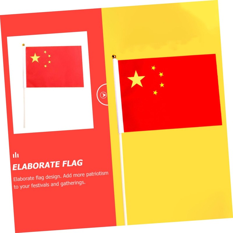 Kisangel 50pcs Handheld Chinese Flags National Flag of China Hand-waved
