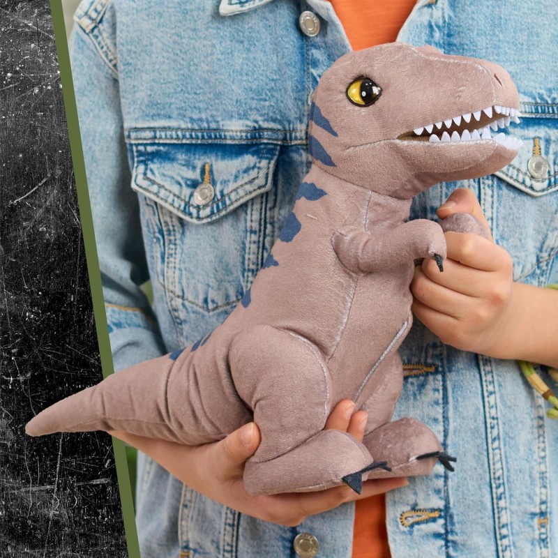 Jurassic World Roarin T-Rex Dinosaur Interactive Plush Toy 10.5-Inch New