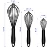 OYV Dishwasher Safe Silicone Whisk, Sealed Waterproof Design Set of