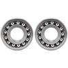 2Pcs Self Aligning Ball Bearing 2 Row Radial Rustproof Low