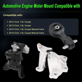SHICHU Engine Motor Mount Compatible with 2012-2015 Civic 1.8L Coupe,Replacement for A65091HY A65048 A65021