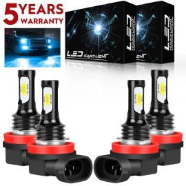 SHENKENUO Combo 4 Bulbs LED Headlight 8000K Ice Blue For Malibu Impala High/Low Beam