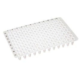 Globe Scientific PCR-NS-01 PCR Plate, 96-Well, Low-Profile, Clear, 0.1mL Capacity, Pack of 100