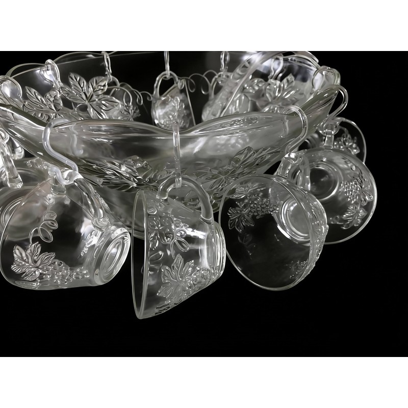 ZIOJOVK 24PCS 1.7Inch Clear Plastic Punch Bowl Cup S Hooks