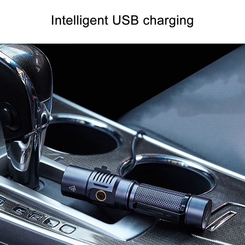 Super Bright Flashlight IPX7 Waterproof White Light Portable Rechargeable Flashlight