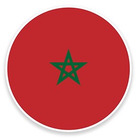 2 x 10cm Morocco Vinyl Sticker Decal Laptop Travel Luggage Car Bike Label #9153 (10cm Wide x 10cm High)