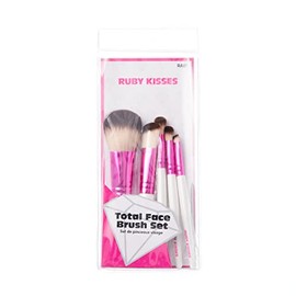 Ruby Kisses Juego Brochas Maquillaje Tamaño Viaje Polvo Base Mezcla Sombra Ojos Cejas Apto Viajes