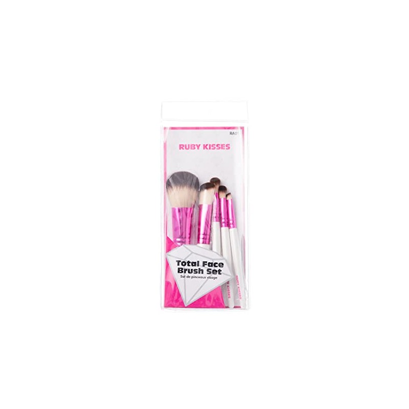 Ruby Kisses Juego Brochas Maquillaje Tamaño Viaje Polvo Base Mezcla
