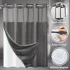 SORTTO No Hook Shower Curtain with Snap in Liner Set