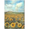 Stamperia A4 Rice Paper Sunflower Art Landscape, Multicolour, One Size