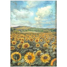 Stamperia A4 Rice Paper Sunflower Art Landscape, Multicolour, One Size
