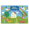 Pig Birthday Backdrop for Girls & Boys - Durable Fabric