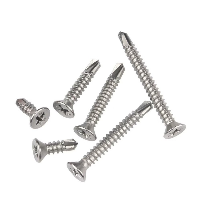SYDARSYN 126 Pieces M4.2 Self-Tapping Stainless Steel Self Drilling Screw