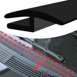 Tira de sello de goma para capó de parabrisas, 1.7M/5.6 pies de tira de sellado para parabrisas delantera y trasera, tiras de sellado de techo solar, tira de sellado autoadhesiva y cortable