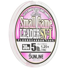 Sunline Leader, Saltimate, Small Game Leader, SV-I, Fluorocarbon, 11.8 ft (30 m), No. 1.25, 5lb, 5 lbs (2.5 kg), Magical Pink