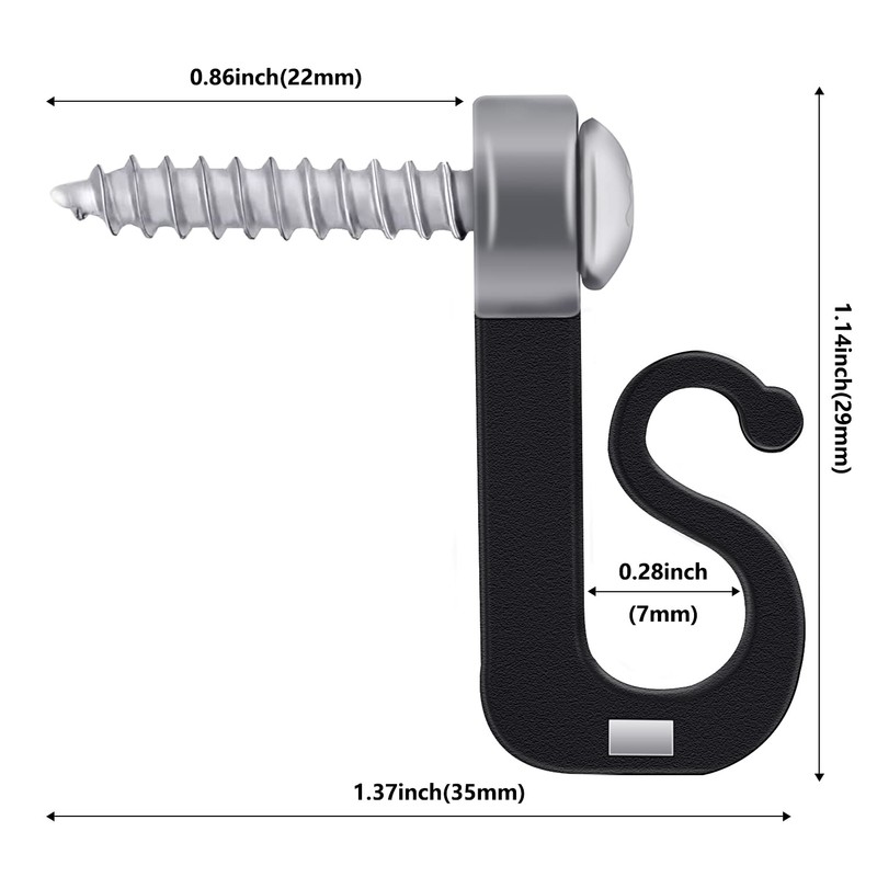 HuyxyTec Q-Hanger Screw Hooks, 20 Pack Outdoor Indoor Light Holder