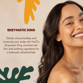 HairTry Enzymatic King - Scalp Peeling with Ficin - Advanced Enzymatic Formula – Cleansing & Hydrating Scalp Treatment - Promotes Scalp Balance – Net 3.38 Fl. Oz/ 100 ml