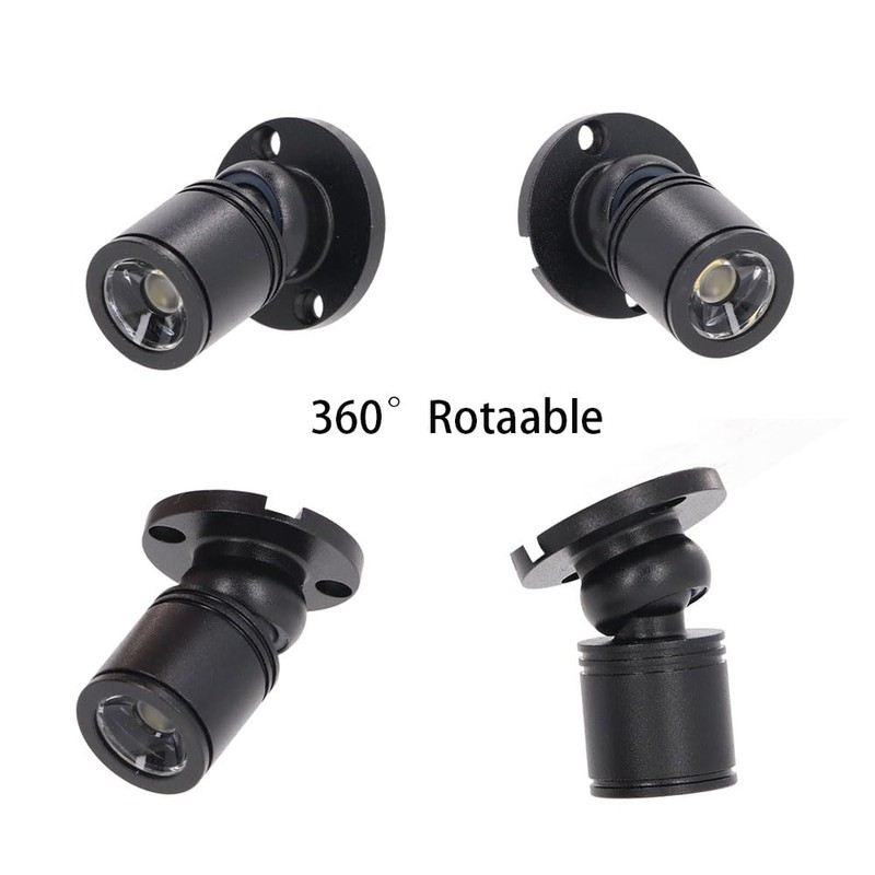 ANYPOWK Dimmable 12V LED Mini Spotlights for Display - 1.5W