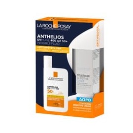 La Roche Posay Anthelios UVMUNE 400 lnvisible Fluid SPF50+ Facial Sunscreen for Normal - Combination Skin & GIFT Toleriane Sensitive Moisturizer, 15ml