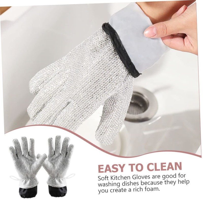 SAFIGLE Reusable Kitchen Cleaning Gloves Long Dishwashing Gloves for Safe