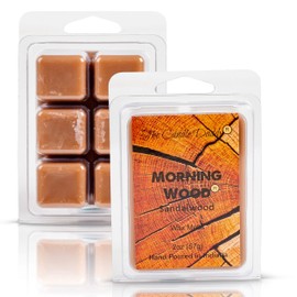 Morning Wood - Funny -Sandalwood Scented Wax Melt - 2 Ounces - 6 Cubes - 1 Pack