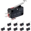 JANDECCN 10Pcs Lead Limit Switch Hinge Lever Bend Arm, SPDT