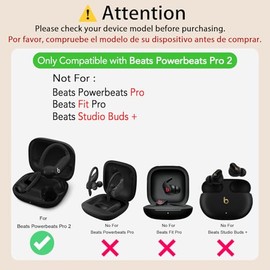USTIYA Funda para Beats Powerbeats Pro 2 Case Silicona Protectora de Cover Carcasa Antigolpes con Llavero Mosquetón Accesorios de Auriculares (Azul)