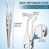 Meibomian Gland Expressor, Stainless Steel Eyelid Massage Tweezer with Positioning