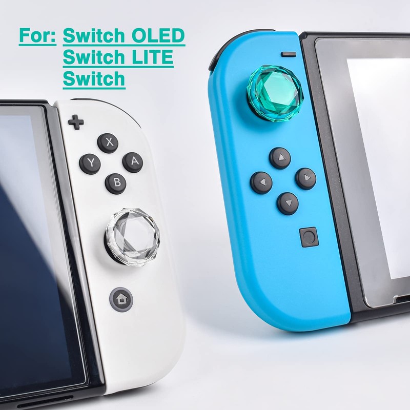 DLseego Diamond 3D Thumb Grips Caps Design for Switch &