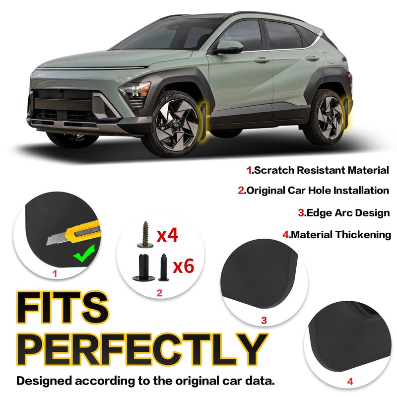 PSLER Fit for Kona 2024 2025 Mud Flaps Set of