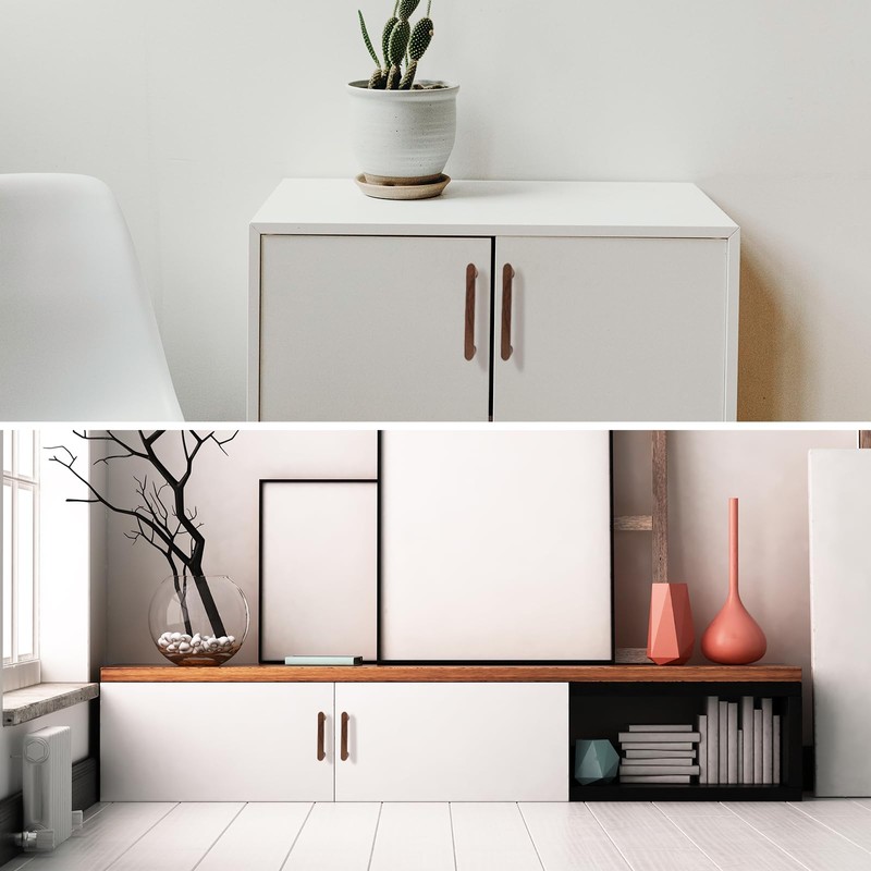 KOVNISE Cabinet Pulls Solid Wood Pulls Dark Walnut Original Wood
