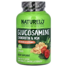 NATURELO 120 MSM Capsules with Glucosamine Chondroitin Boswellia and Vitamin C NAU-62849, 1 / NATURELO 글루코사민 콘드로이틴 보스웰리아 및 비타민C 함유 MSM 캡슐 120정 NAU-62849, 1